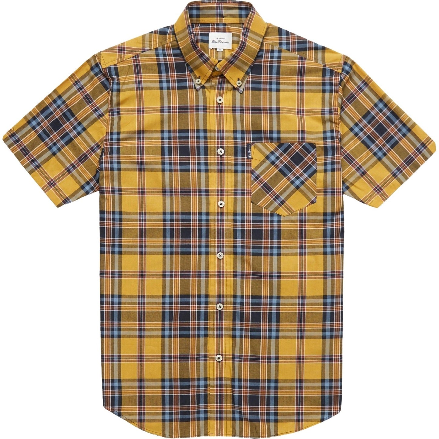 Ben Sherman Mens Classic Check Big & Tall Short Sleeve Shirt