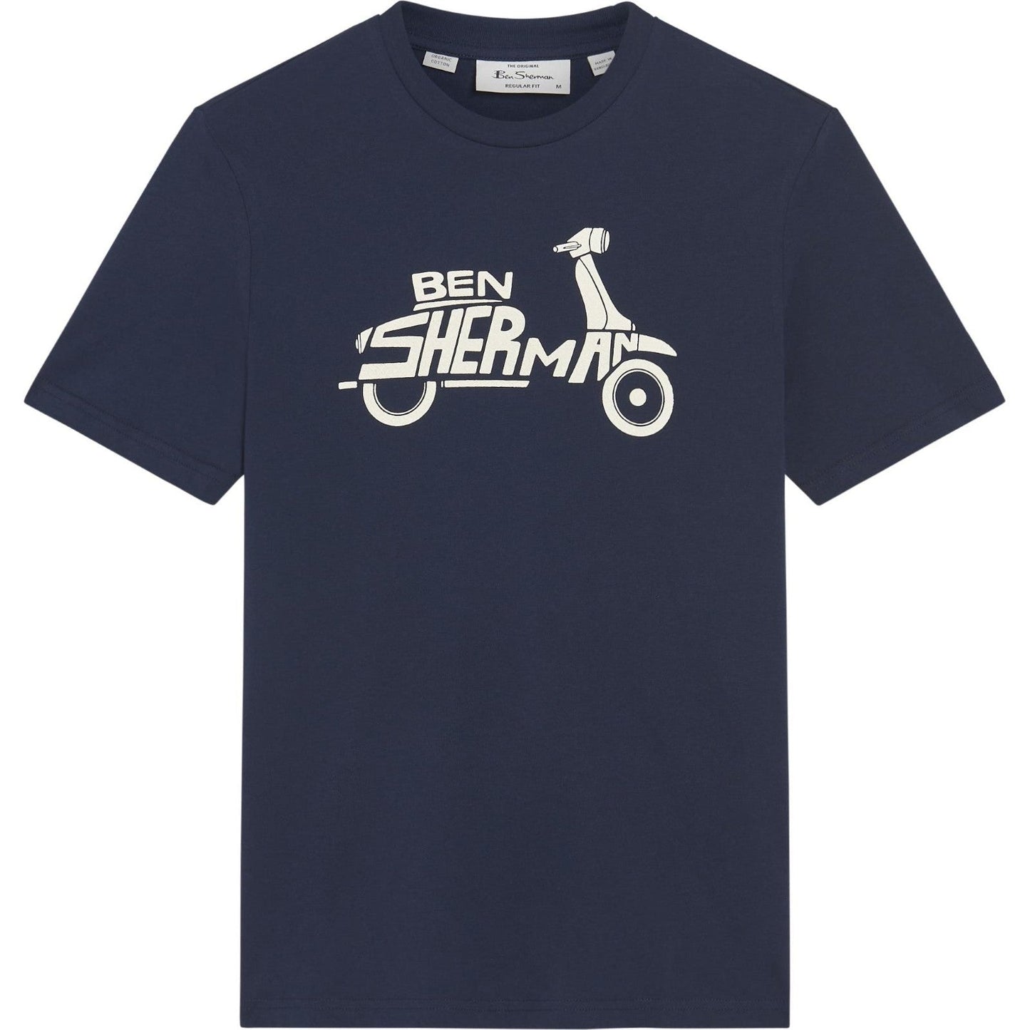 Ben Sherman Mens Brand Scooter Graphic Short Sleeve T-Shirt