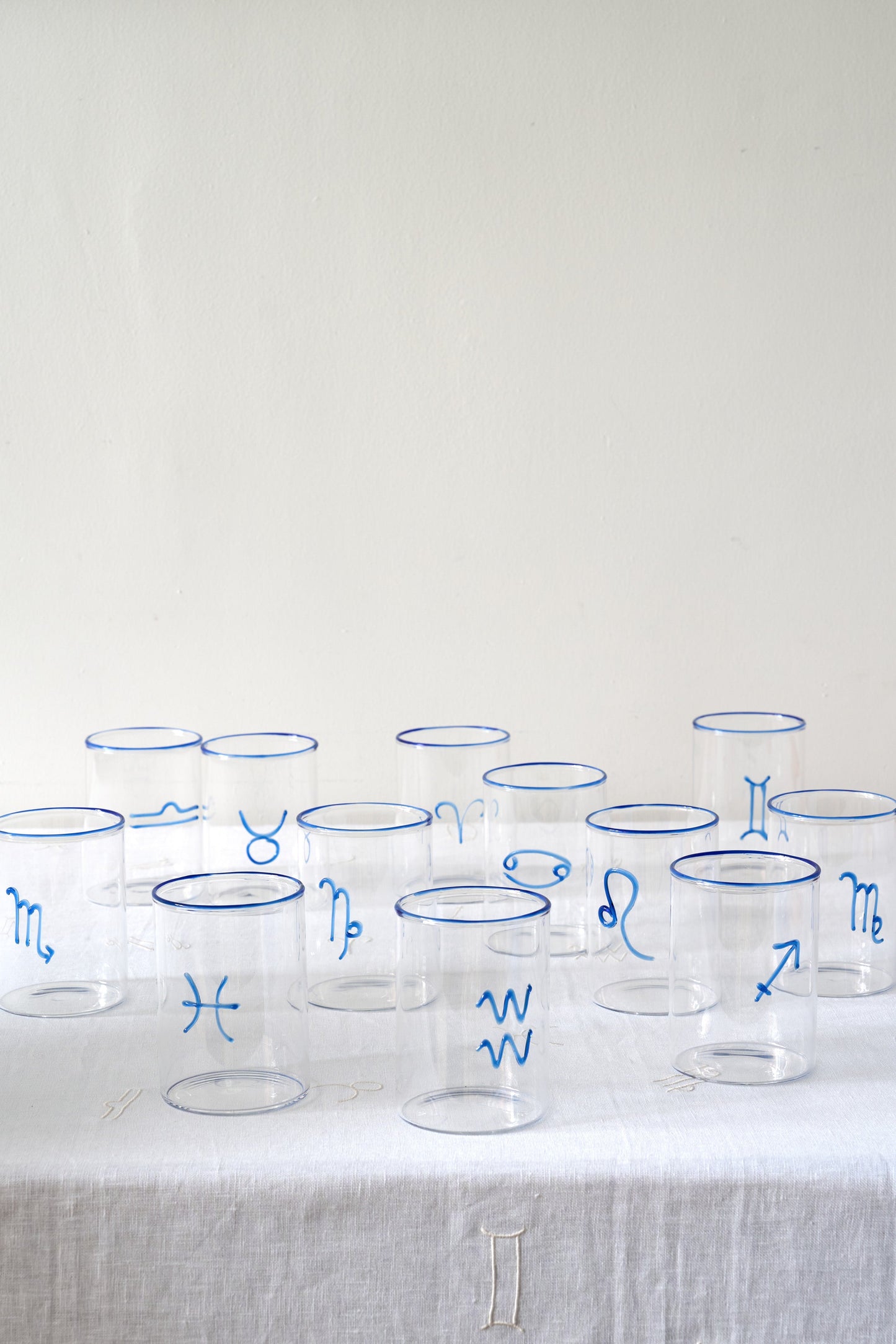 Blue Capricorn Lowball Glass (Set of 2)
