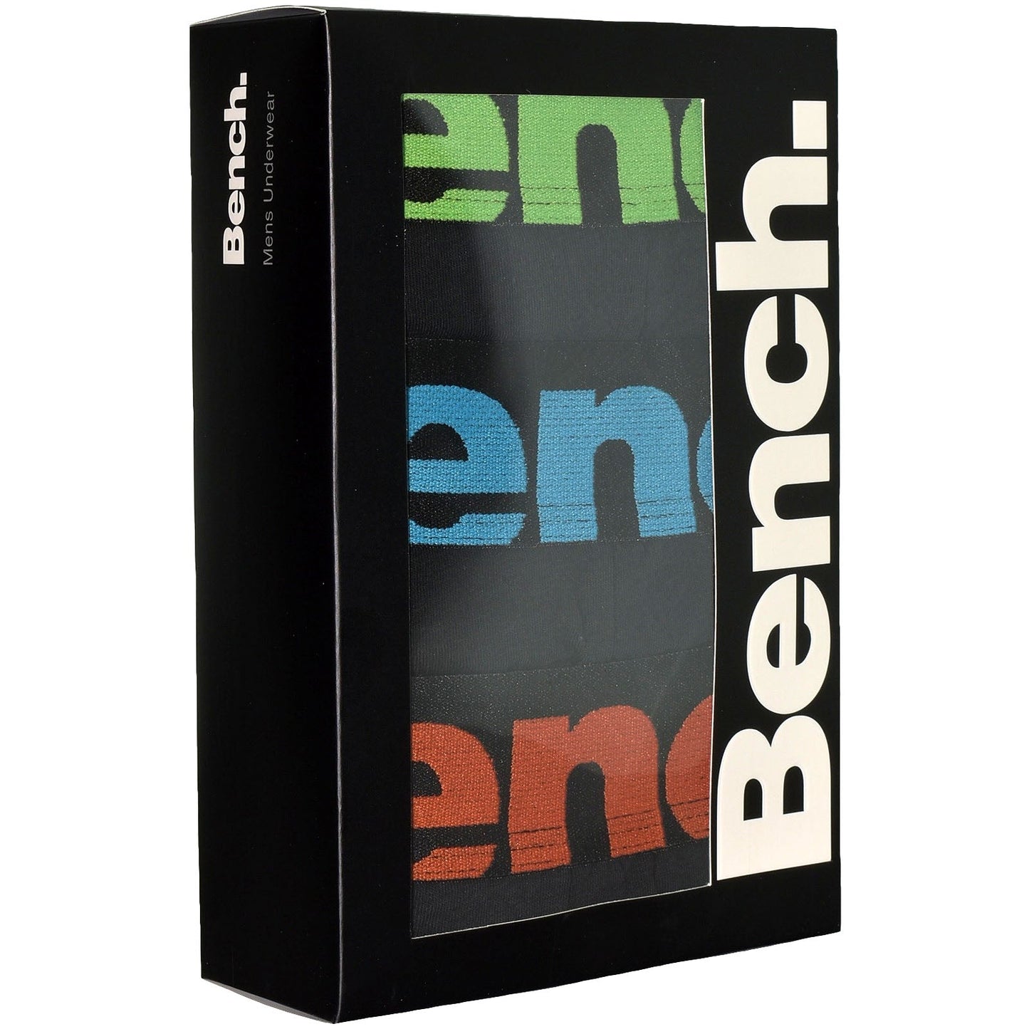 Bench Mens Tom 3 Pack Elasticated Logo Boxers - Black