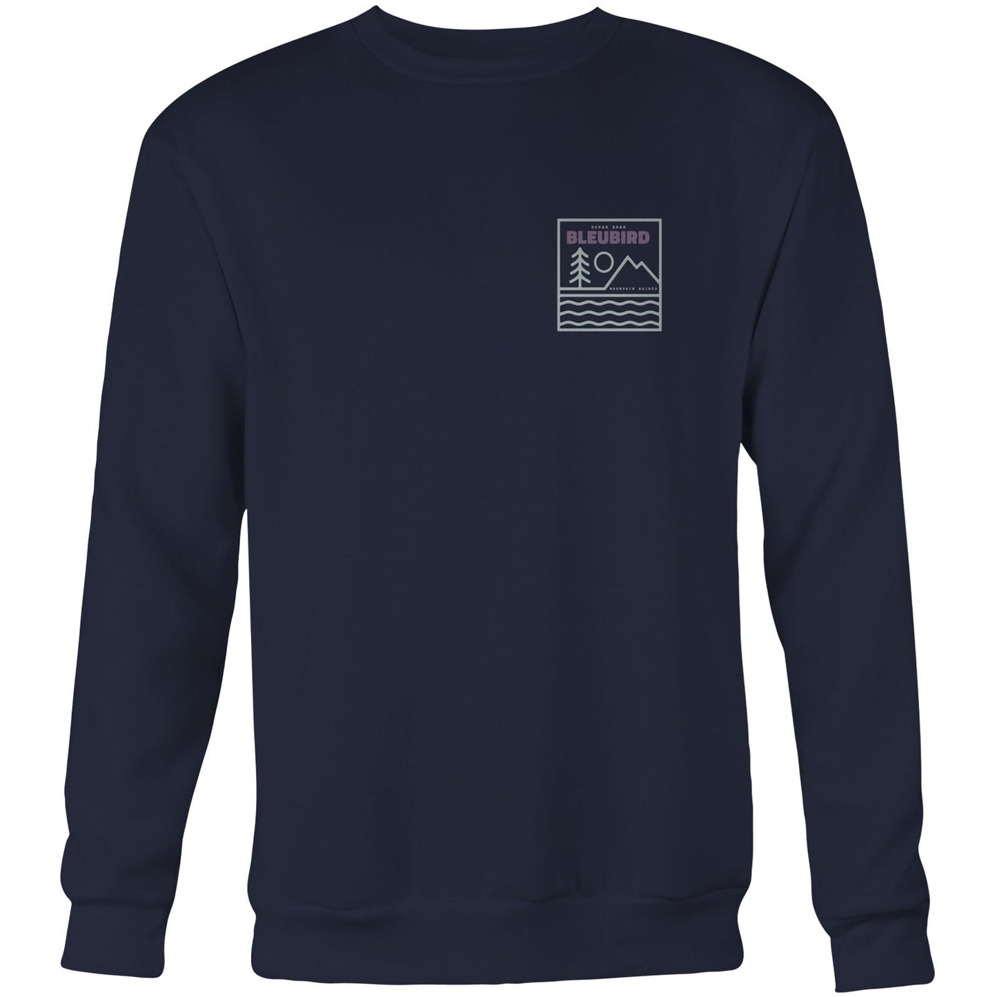 Bleubird Unisex Campout Crew Neck Sweatshirt - Navy