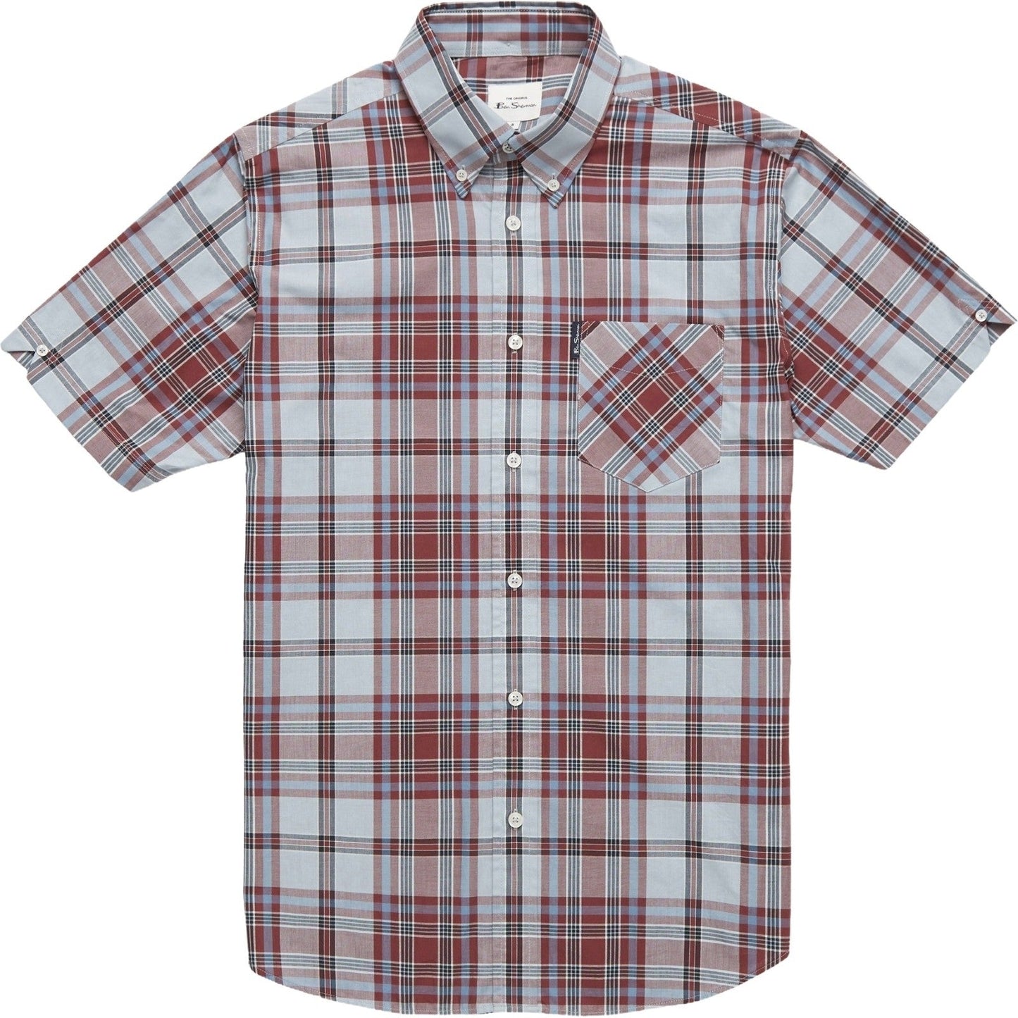 Ben Sherman Mens Classic Check Big & Tall Short Sleeve Shirt