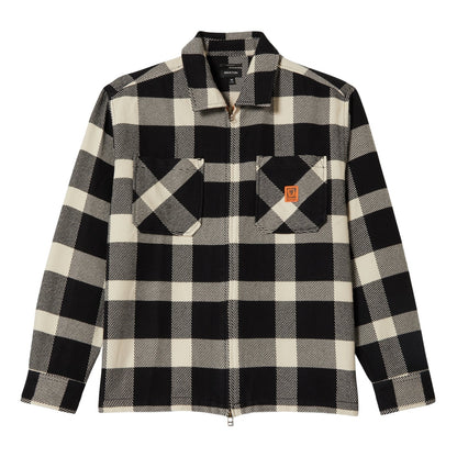 Brixton Mens Union Full Zip Flannel Bomber Jacket