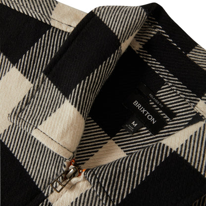 Brixton Mens Union Full Zip Flannel Bomber Jacket