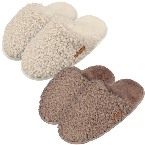 Barts Womens Vensie Soft Teddy Fur Slippers
