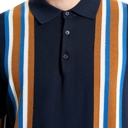 Ben Sherman Mens Vertical Stripe Polo Short Sleeve Polo Shirt