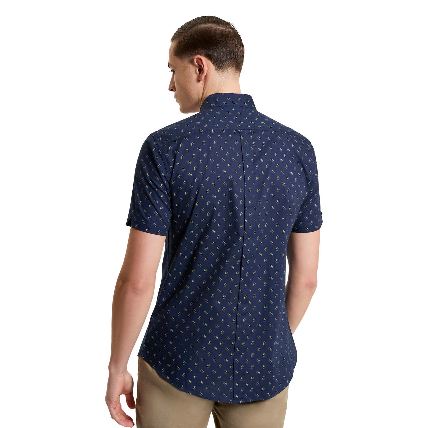 Ben Sherman Mens Stipple Print Short Sleeve Shirt