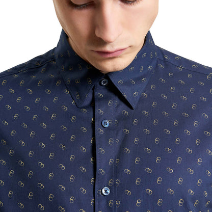 Ben Sherman Mens Stipple Print Big & Tall Short Sleeve Shirt