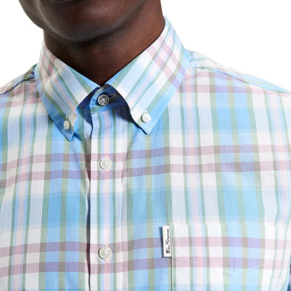 Ben Sherman Mens Irregular Check Short Sleeve Shirt
