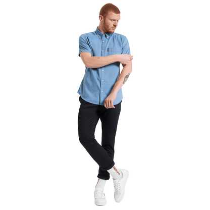 Ben Sherman Mens Signature Oxford Big & Tall Short Sleeve Shirt