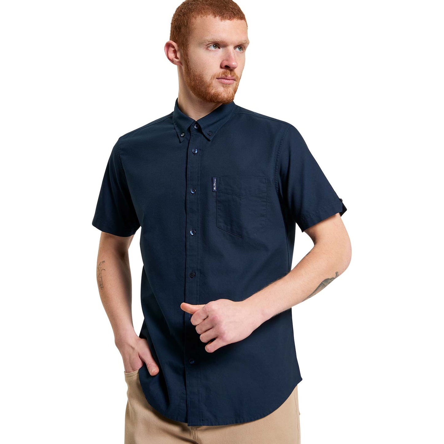 Ben Sherman Mens Signature Oxford Short Sleeve Shirt