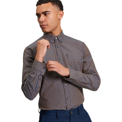Ben Sherman Mens Signature Gingham Long Sleeve Shirt