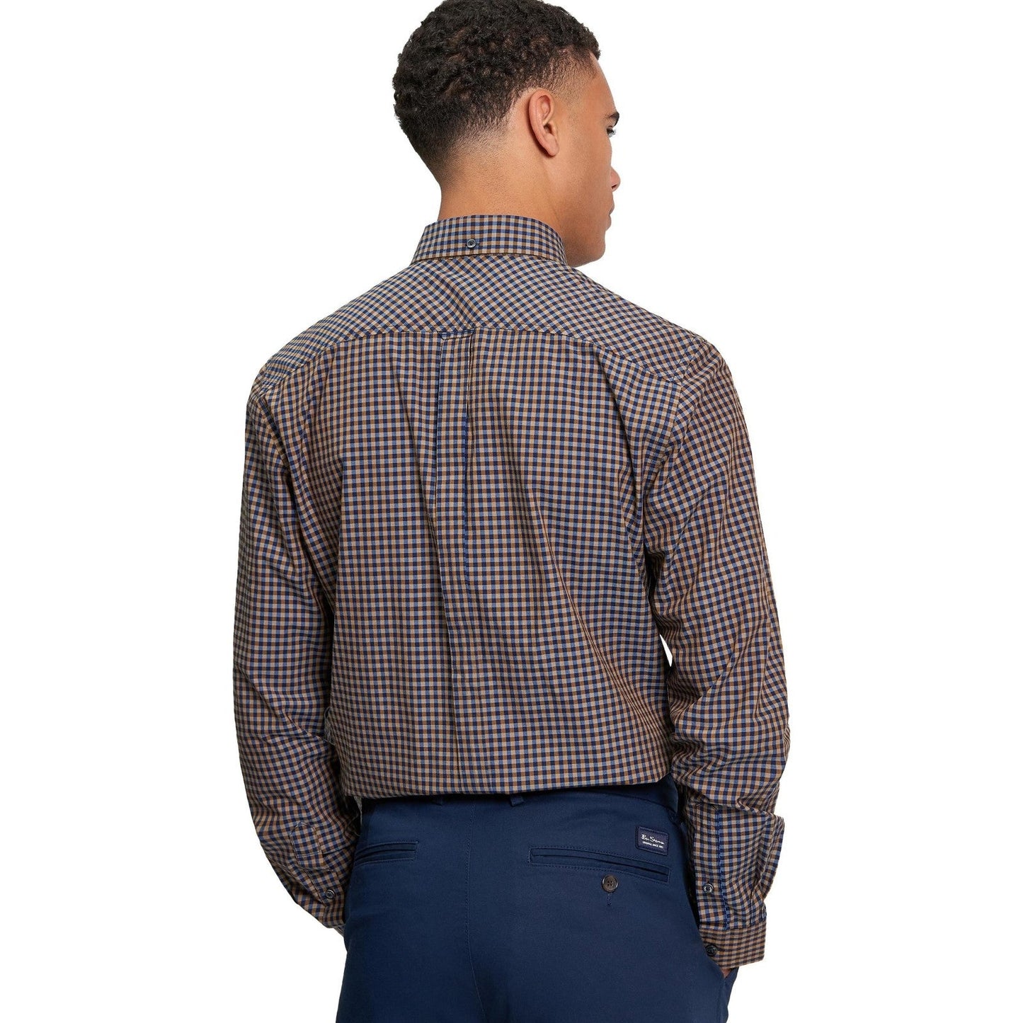 Ben Sherman Mens Signature Gingham Long Sleeve Shirt