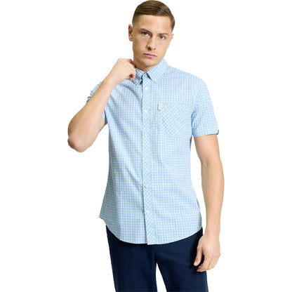Ben Sherman Mens Signature House Check Short Sleeve Shirt