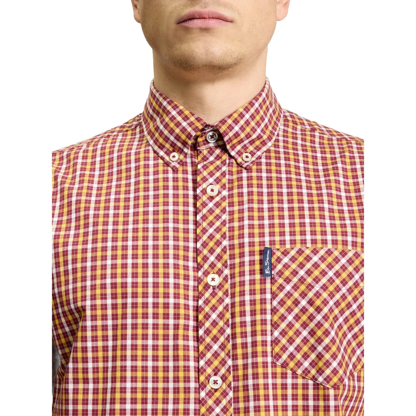 Ben Sherman Mens Signature House Check Short Sleeve Shirt