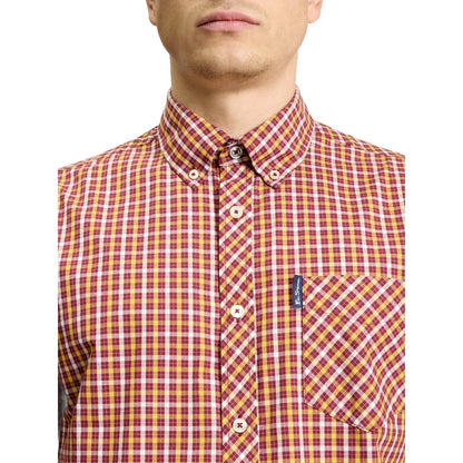 Ben Sherman Mens Signature House Check Short Sleeve Shirt