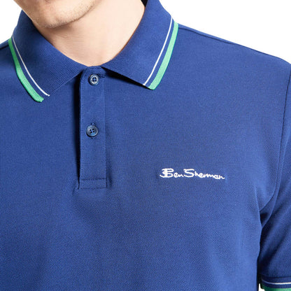 Ben Sherman Mens Signature Pique Short Sleeve Polo Shirt