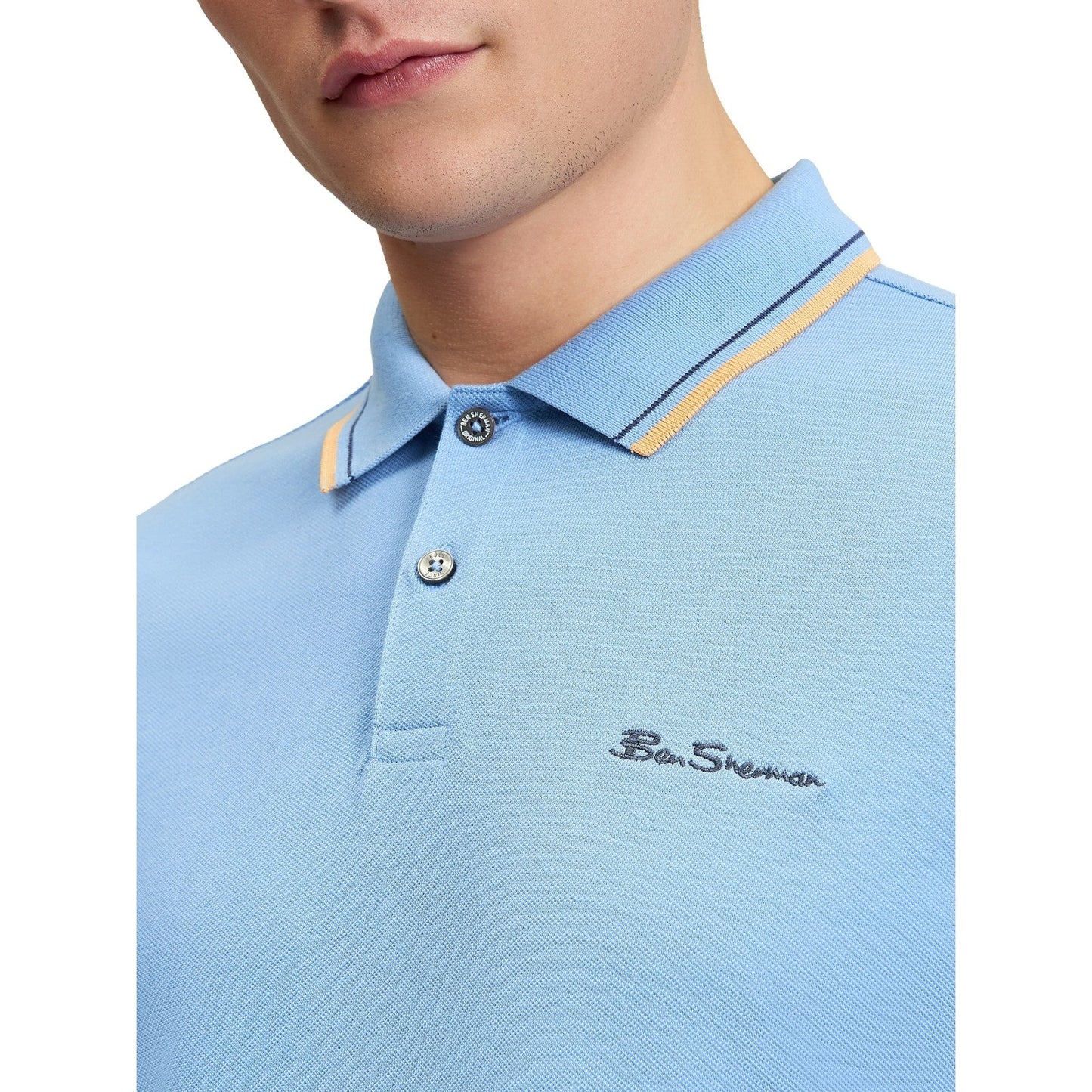 Ben Sherman Mens Signature Pique Short Sleeve Polo Shirt