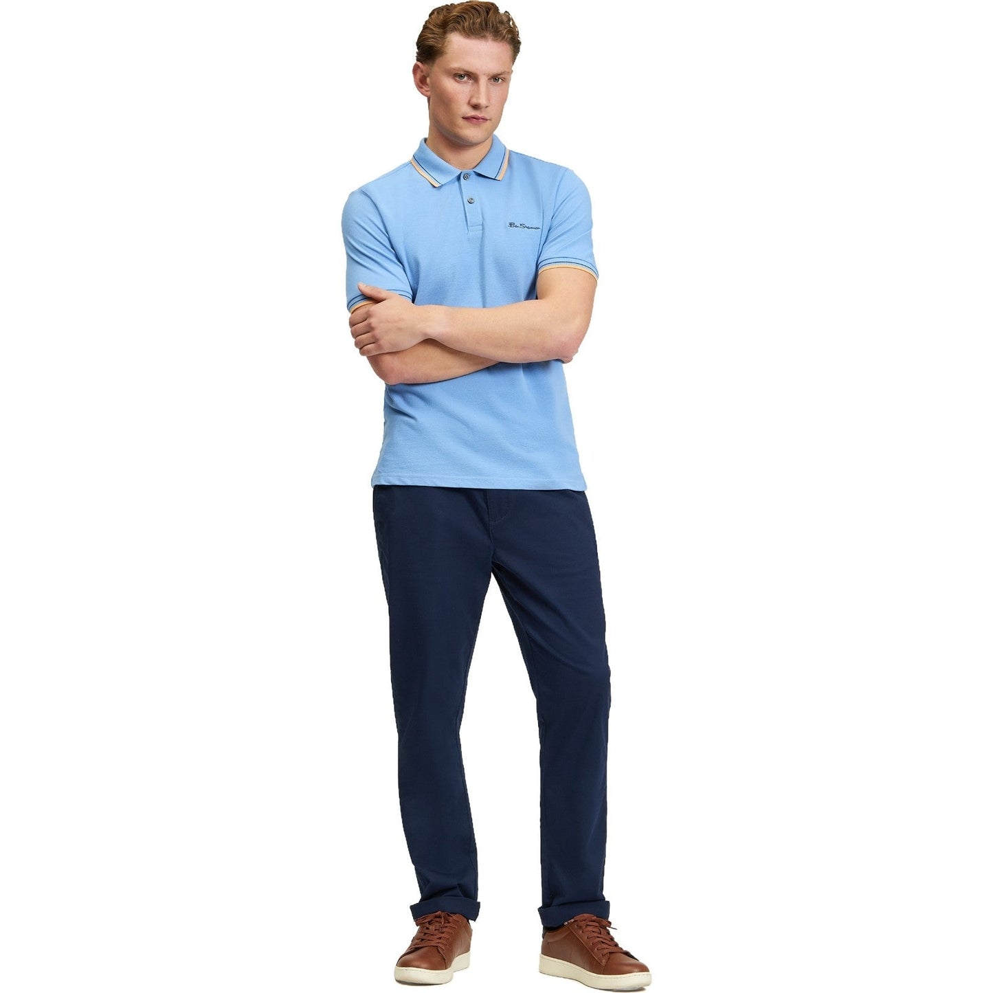 Ben Sherman Mens Signature Pique Short Sleeve Polo Shirt