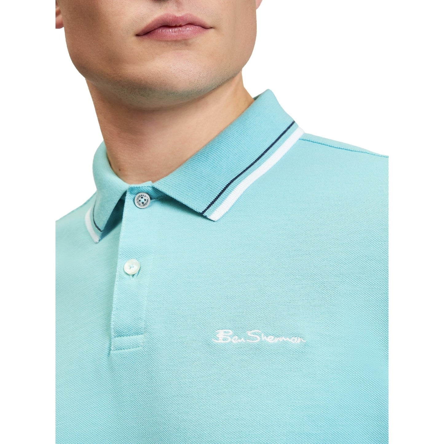 Ben Sherman Mens Signature Pique Short Sleeve Polo Shirt