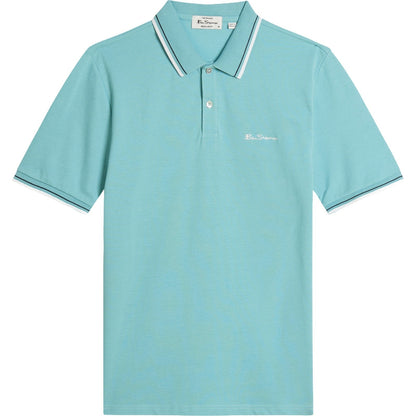 Ben Sherman Mens Signature Pique Short Sleeve Polo Shirt