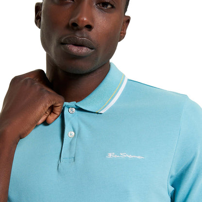 Ben Sherman Mens Signature Pique Short Sleeve Polo Shirt
