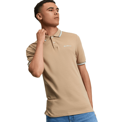 Ben Sherman Mens Signature Pique Short Sleeve Polo Shirt