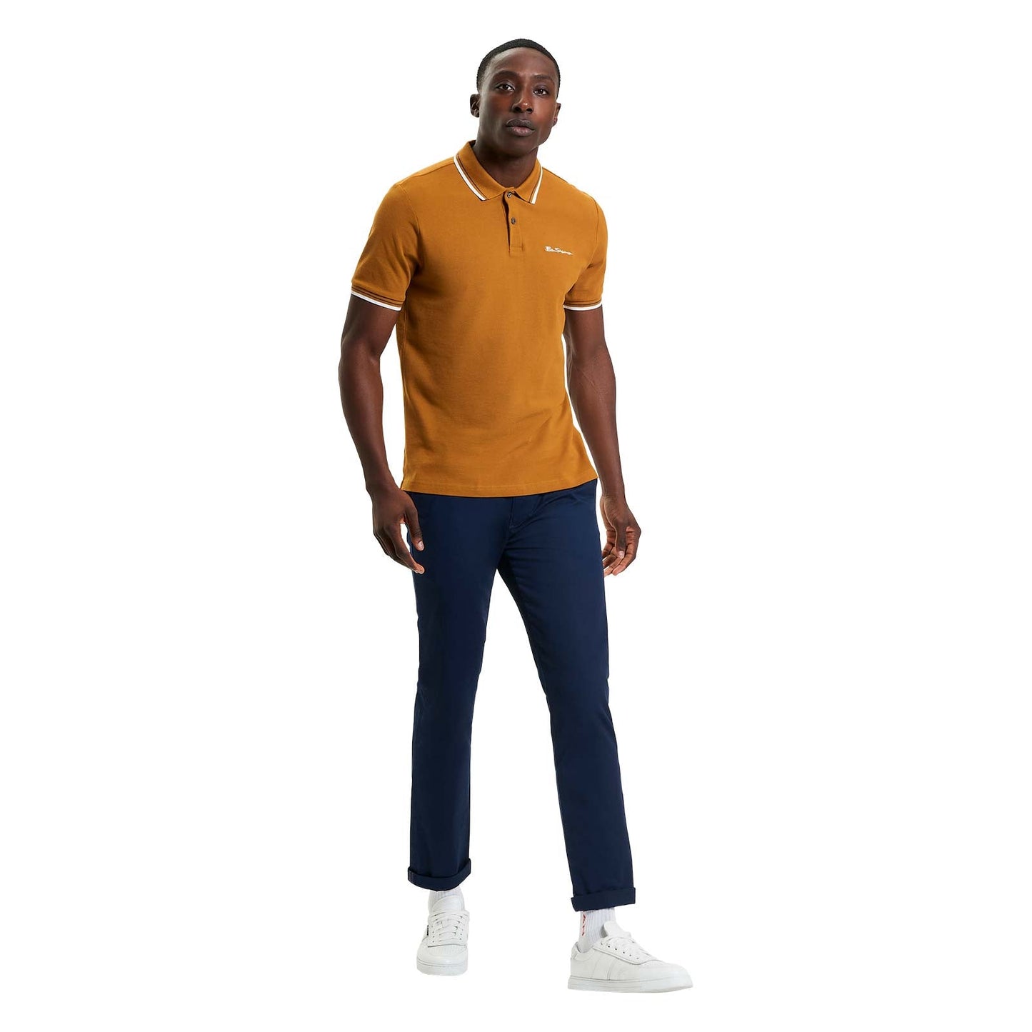 Ben Sherman Mens Signature Pique Short Sleeve Polo Shirt