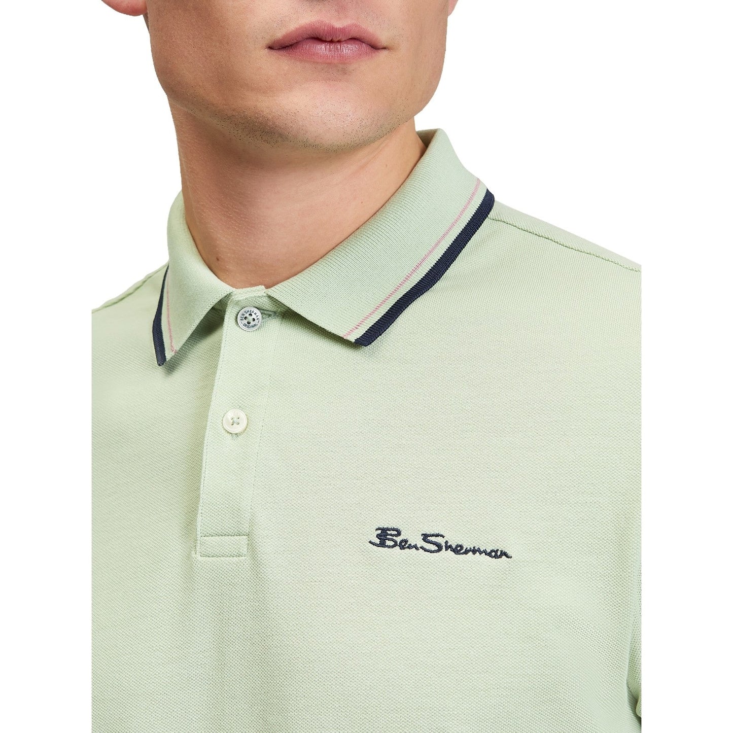 Ben Sherman Mens Signature Pique Short Sleeve Polo Shirt