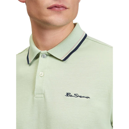Ben Sherman Mens Signature Pique Short Sleeve Polo Shirt