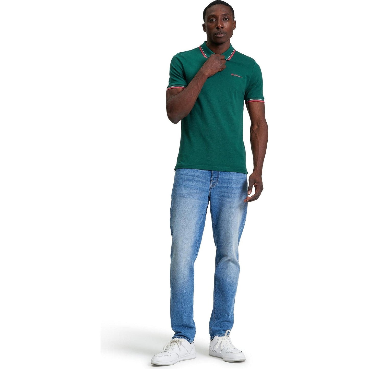 Ben Sherman Mens Signature Pique Short Sleeve Polo Shirt