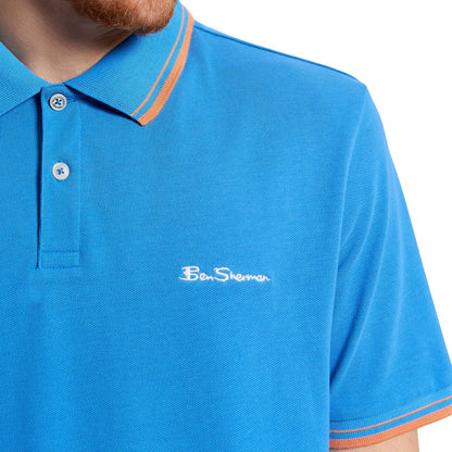 Ben Sherman Mens Signature Pique Big & Tall Short Sleeve Polo Shirt