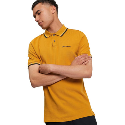 Ben Sherman Mens Signature Pique Short Sleeve Polo Shirt