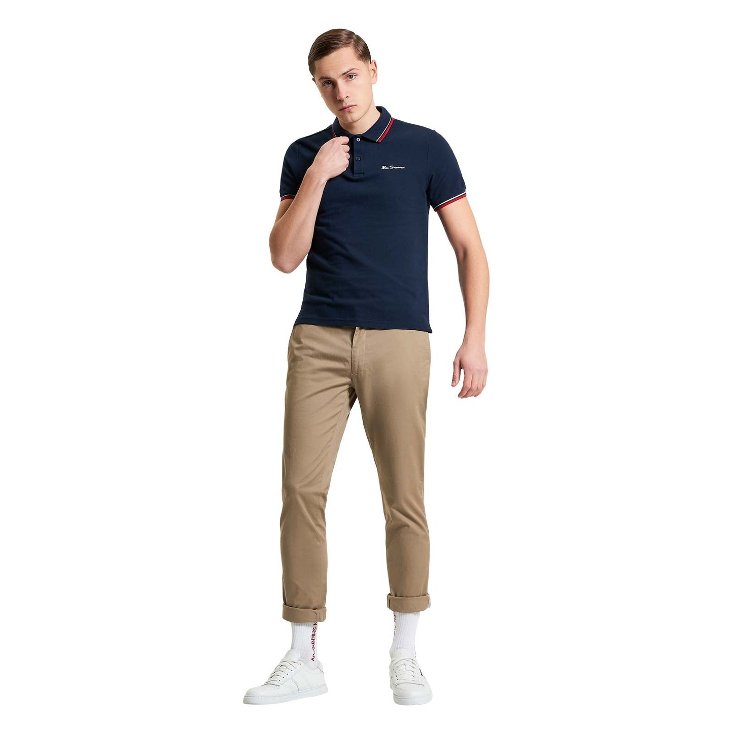 Ben Sherman Mens Signature Pique Big & Tall Short Sleeve Polo Shirt