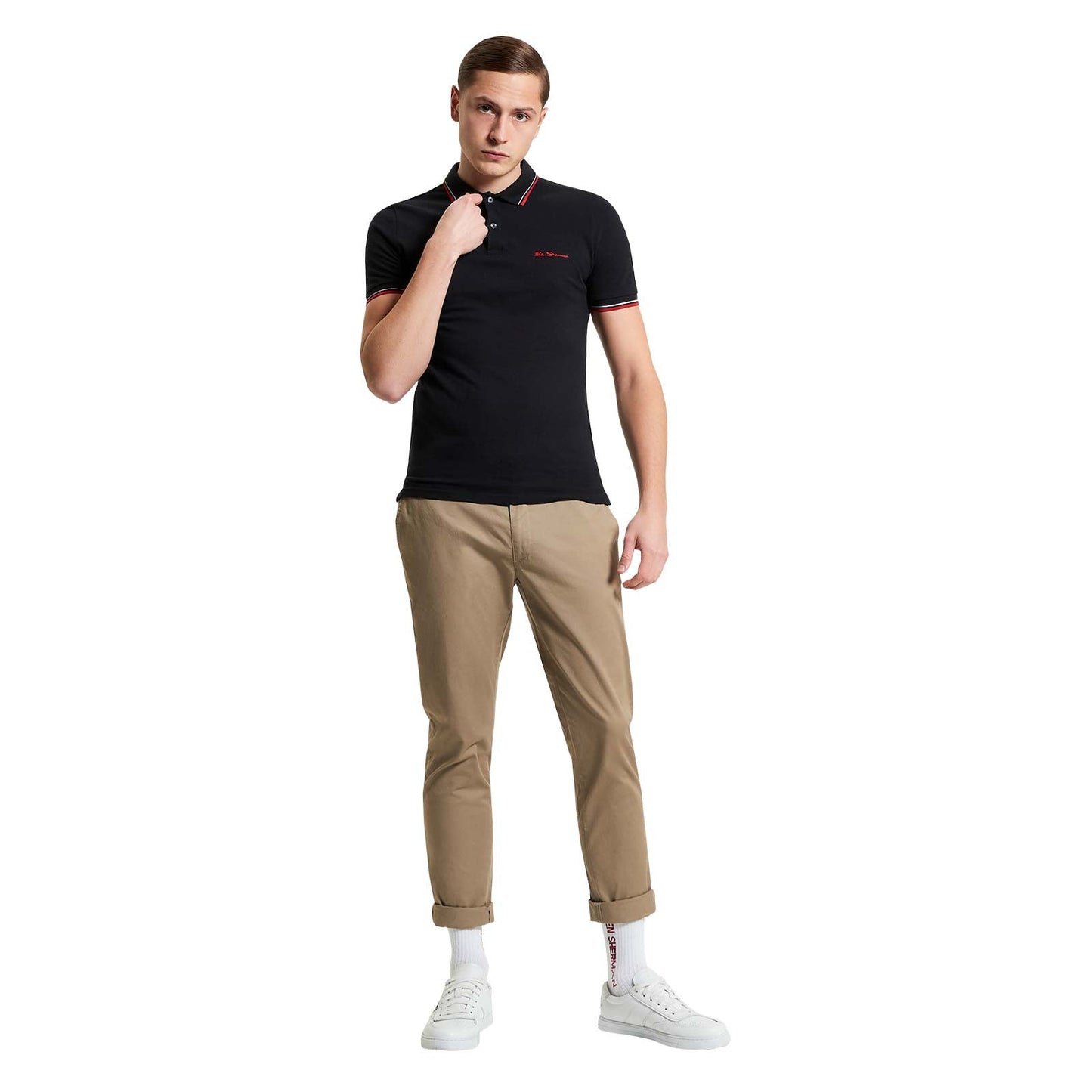 Ben Sherman Mens Signature Pique Short Sleeve Polo Shirt