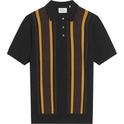 Ben Sherman Mens Vertical Stripe Short Sleeve Polo Shirt