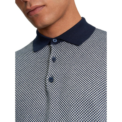 Ben Sherman Mens Bicoloured Textured Short Sleeve Polo Shirt