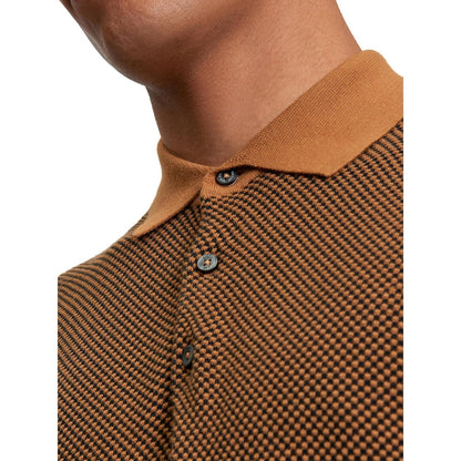 Ben Sherman Mens Bicoloured Textured Short Sleeve Polo Shirt