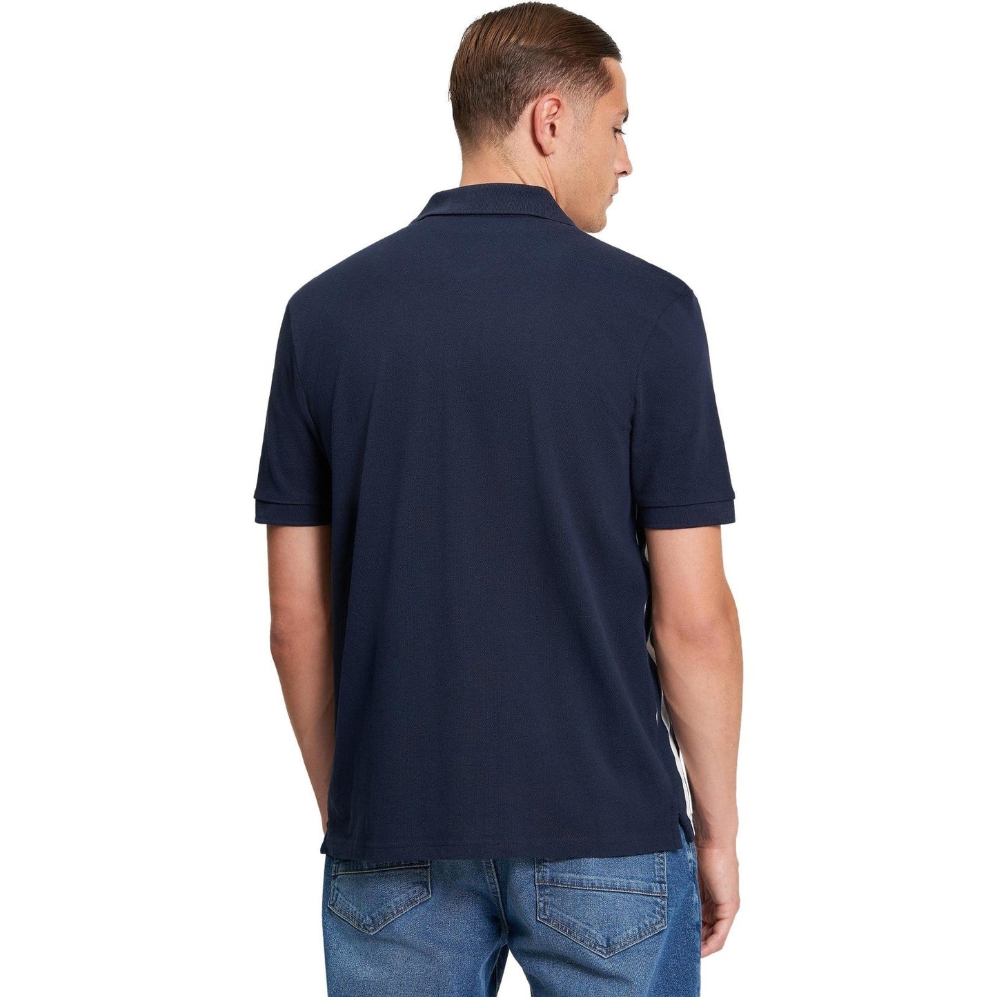 Ben Sherman Mens Button Through Stripe Short Sleeve Polo Shirt