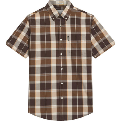 Ben Sherman Mens Block Check Short Sleeve Shirt