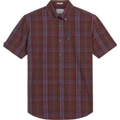 Ben Sherman Mens Linear Check Short Sleeve Shirt