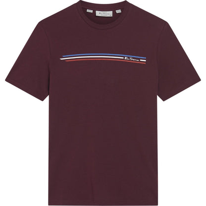 Ben Sherman Mens Core Stripe Graphic Short Sleeve T-Shirt