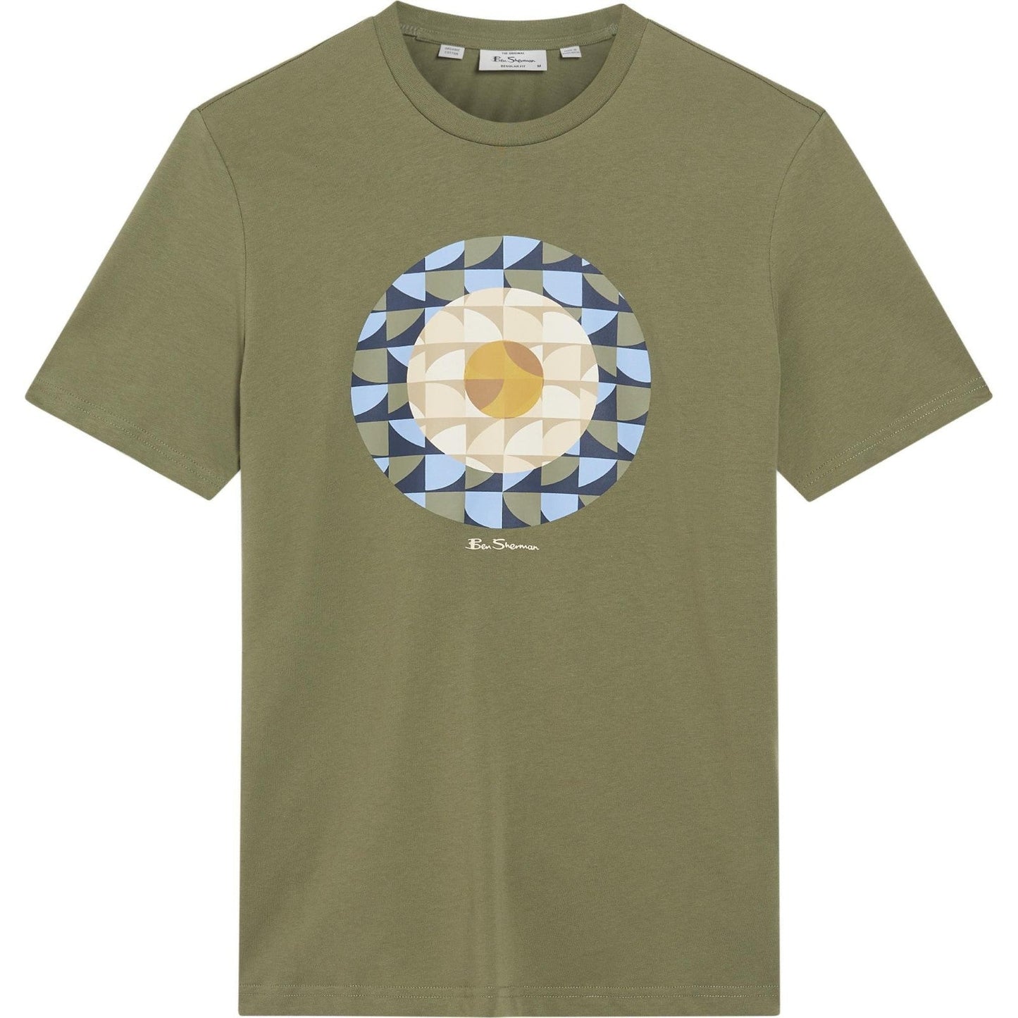 Ben Sherman Mens Geo Target Graphic Short Sleeve T-Shirt