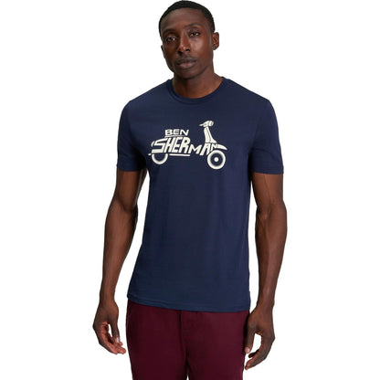 Ben Sherman Mens Brand Scooter Graphic Short Sleeve T-Shirt