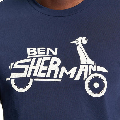 Ben Sherman Mens Brand Scooter Graphic Short Sleeve T-Shirt