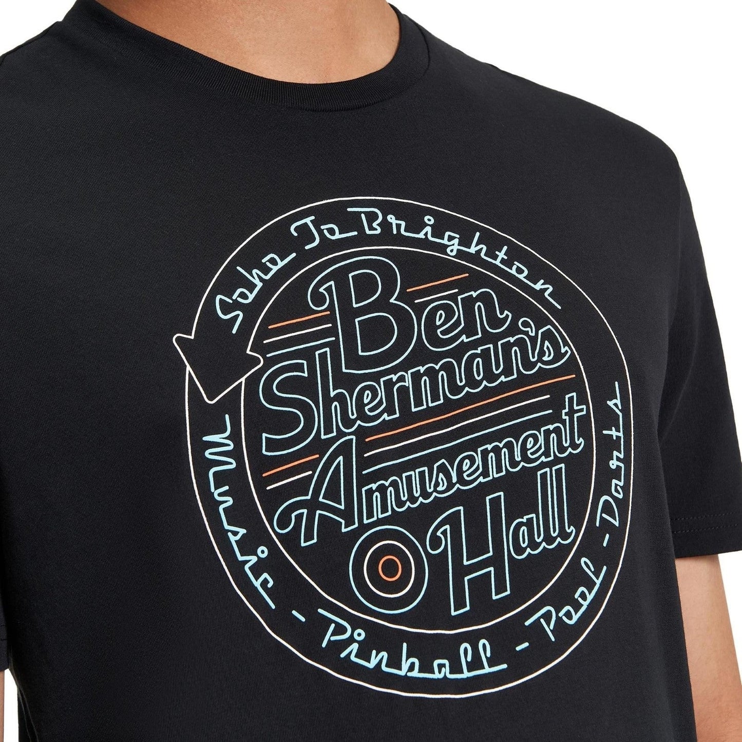 Ben Sherman Mens Amusement Hall Graphic Short Sleeve T-Shirt
