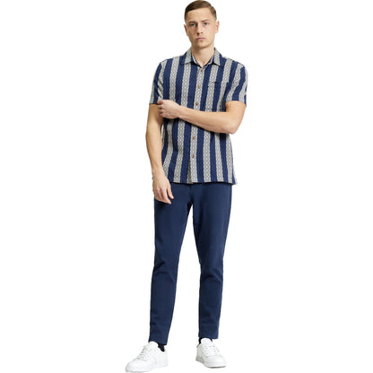 Ben Sherman Mens Block Geo Jacquard Short Sleeve Shirt