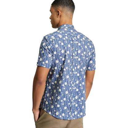 Ben Sherman Mens Floral Bamboo Print Short Sleeve Shirt