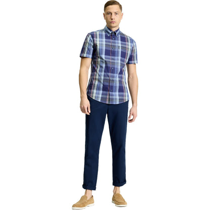 Ben Sherman Mens Block Check Short Sleeve Shirt