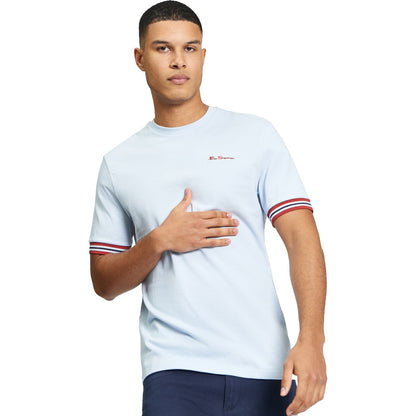 Ben Sherman Mens Pique Tipped Short Sleeve T-Shirt